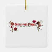 Kerstfee Collectie - Auburn Natuurlijk Haar Keramisch Ornament (Achterkant)