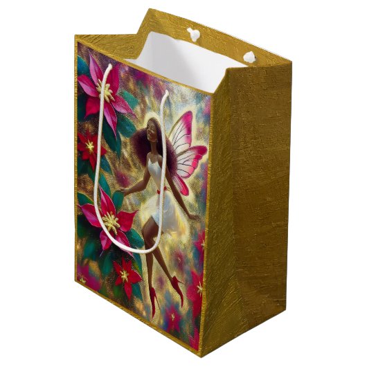 Kerstfee Collectie - Auburn Natuurlijk Haar Medium Cadeauzakje (Voorkant Gekanteld)