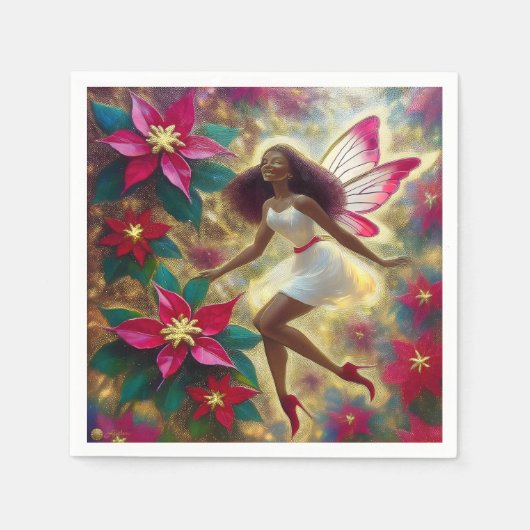 Kerstfee Collectie - Auburn Natuurlijk Haar Servet (Voorkant)