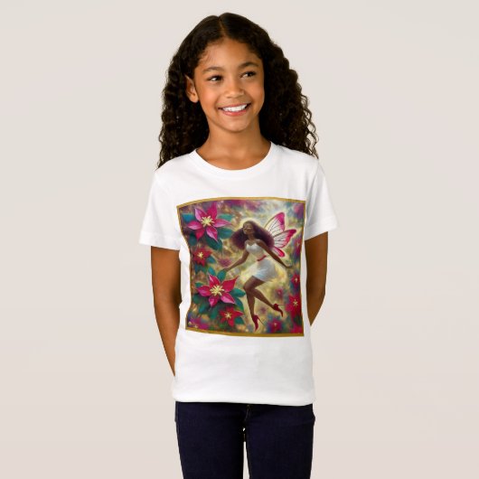 Kerstfee Collectie - Auburn Natuurlijk Haar T-shirt (Voorkant volledig)