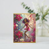 Kerstfee Collectie Plum Tint Natuurlijk Haar Briefkaart (Staand voorkant)