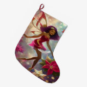 Kerstfee Collectie Plum Tint Natuurlijk Haar Grote Kerstsok (Voorkant (Hangend))