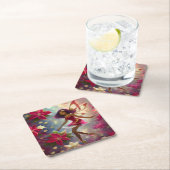 Kerstfee Collectie Plum Tint Natuurlijk Haar Kartonnen Onderzetters (Insitu)