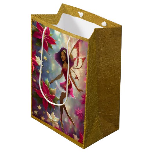 Kerstfee Collectie Plum Tint Natuurlijk Haar Medium Cadeauzakje (Voorkant Gekanteld)