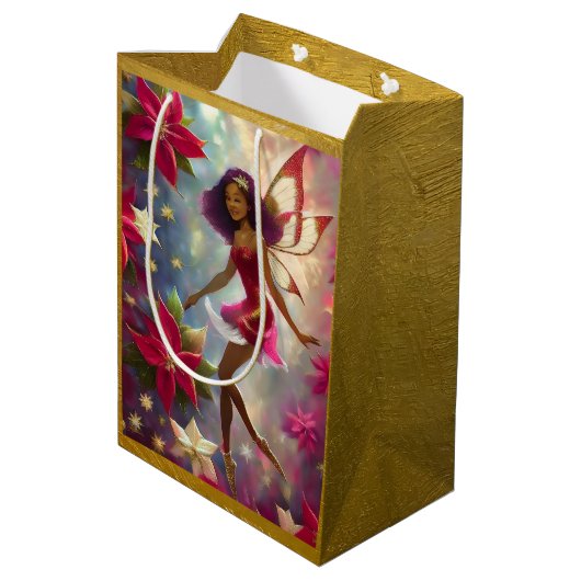 Kerstfee Collectie Plum Tint Natuurlijk Haar Medium Cadeauzakje (Achterkant Gekanteld)