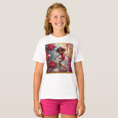 Kerstfee Collectie Plum Tint Natuurlijk Haar T-shirt (Voorkant volledig)