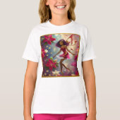 Kerstfee Collectie Plum Tint Natuurlijk Haar T-shirt (Voorkant)