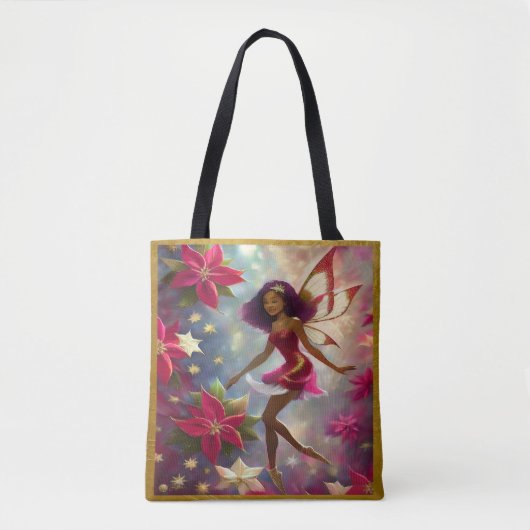 Kerstfee Collectie Plum Tint Natuurlijk Haar Tote Bag (Voorkant)