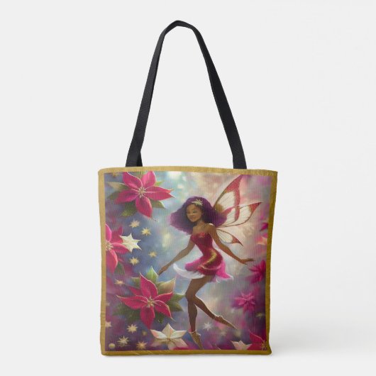Kerstfee Collectie Plum Tint Natuurlijk Haar Tote Bag (Achterkant)