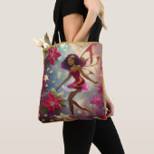Kerstfee Collectie Plum Tint Natuurlijk Haar Tote Bag (Dichtbij)