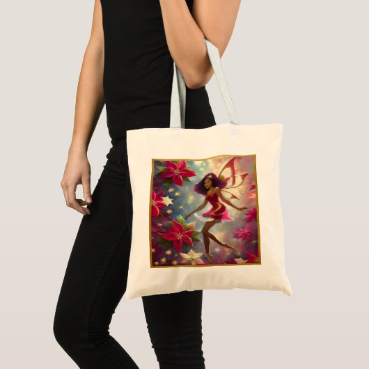Kerstfee Collectie Plum Tint Natuurlijk Haar Tote Bag (Voorkant (product))