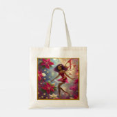 Kerstfee Collectie Plum Tint Natuurlijk Haar Tote Bag (Achterkant)