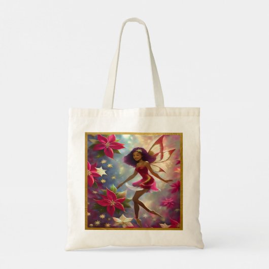 Kerstfee Collectie Plum Tint Natuurlijk Haar Tote Bag (Achterkant)