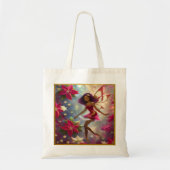 Kerstfee Collectie Plum Tint Natuurlijk Haar Tote Bag (Voorkant)