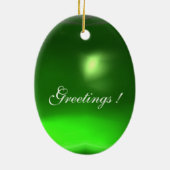 KERSTFEE GROEN MET EMERALDEN EDELSTEEN KERAMISCH ORNAMENT (Achterkant)
