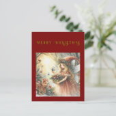 Kerstfee in het bos Vakantie Briefkaart (Staand voorkant)