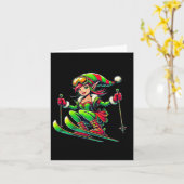 Kerstfee - Kerstmis Snowboard Skiën Kaart (Gele Bloem)