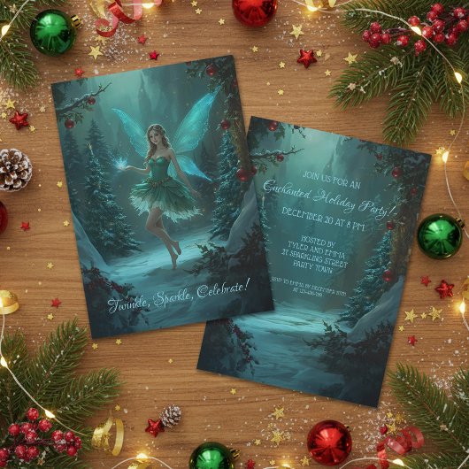 Kerstfee met een Vonk van Magie Vakantie Kaart