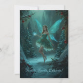 Kerstfee met een Vonk van Magie Vakantie Kaart (Voorkant)