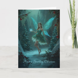 Kerstfee met een Vonk van Magie Vakantie Kaart