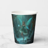 Kerstfee met een Vonk van Magie Vakantie Papieren Bekers (Achterkant)