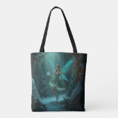Kerstfee met een Vonk van Magie Vakantie Tote Bag (Achterkant)