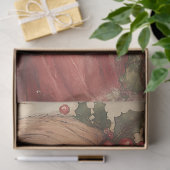 Kerstfee met Holly & Red Berries Decoupage Tissuepapier (Geschenk)