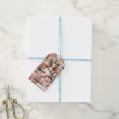 Kerstfee op Sparkle Roos Gold Cadeaulabel (Met Touw)