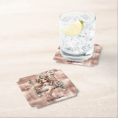 Kerstfee op Sparkle Roos Gouden Achtergrond Kartonnen Onderzetters (Insitu)