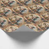 Kerstfee speelt harp cadeaupapier (Hoek)