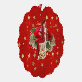 Kerstfee & Sterren Ornament Kaart (Rechts)