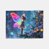 Kerstfee winterbos feestelijke magie fleece deken (Voorkant (Horizontaal))