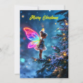 Kerstfee winterbos feestelijke magie kaart (Voorkant)