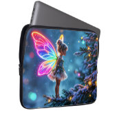 Kerstfee winterbos feestelijke magie laptop sleeve (Voorkant Rechts)
