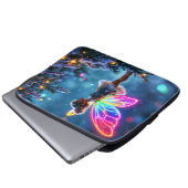 Kerstfee winterbos feestelijke magie laptop sleeve (Voorkant onderkant)
