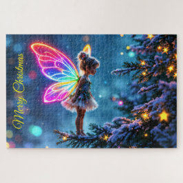 Kerstfee winterbos feestelijke magie legpuzzel