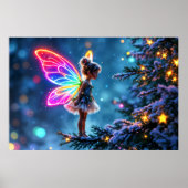 Kerstfee winterbos feestelijke magie poster (Voorkant)