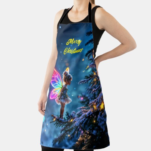 Kerstfee winterbos feestelijke magie schort (Insitu)