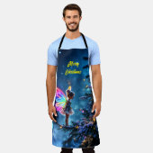 Kerstfee winterbos feestelijke magie schort (Gedragen)