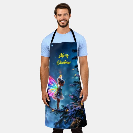 Kerstfee winterbos feestelijke magie schort (Gedragen)