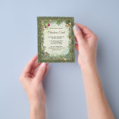 Kerstfeebrochure met jouw tekst flyer (Hand)