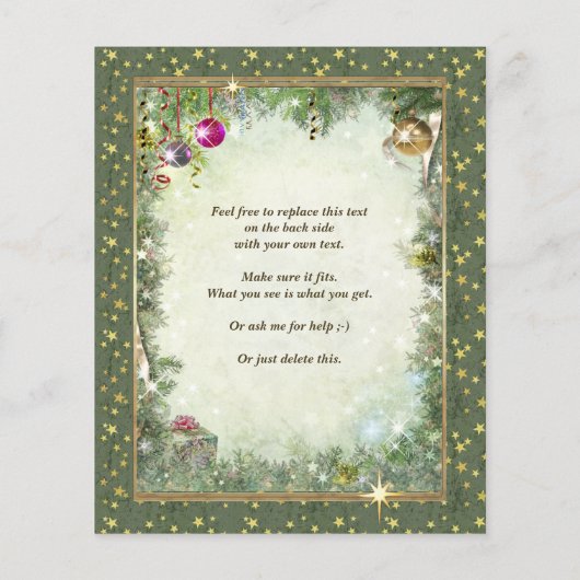 Kerstfeebrochure met jouw tekst flyer (Achterkant)