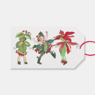 kerstfeeën cadeaulabel