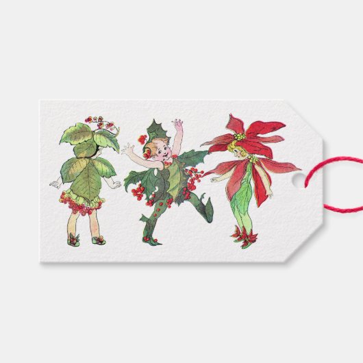 kerstfeeën cadeaulabel (Voorkant (Horizontaal))
