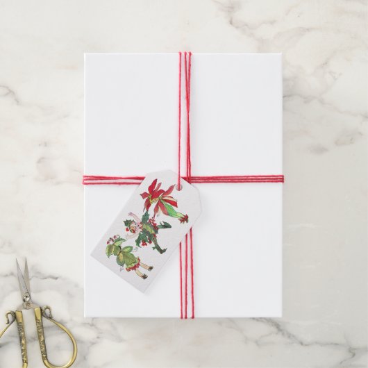kerstfeeën cadeaulabel (Met Touw)