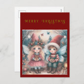 Kerstfeeën in het bos Vakantie Briefkaart (Voorkant / Achterkant)