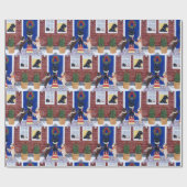 kerstfeeën labradors cadeaupapier (Vlak)