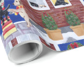 kerstfeeën labradors cadeaupapier (Rol Hoek)