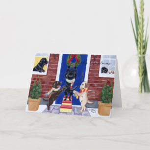 kerstfeeën labradors feestdagen kaart