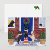 kerstfeeën labradors feestdagenkaart (Voorkant / Achterkant)